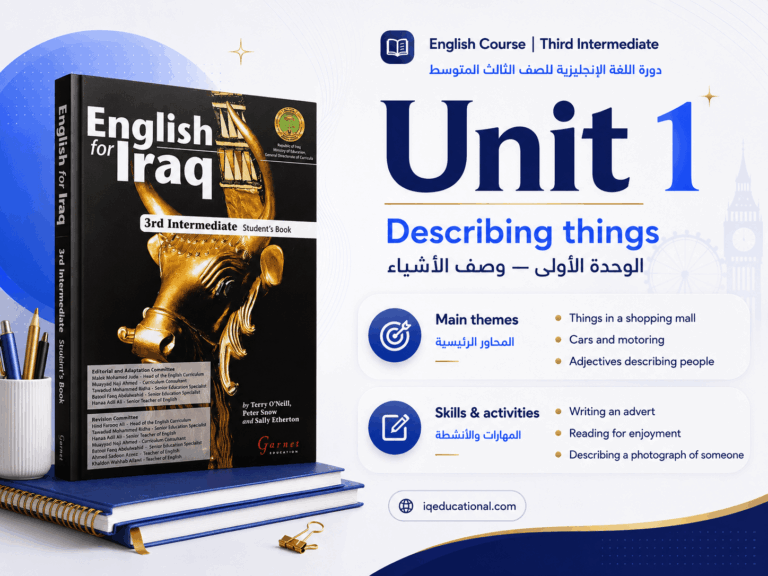 انكليزي ثالث متوسط يونت 1