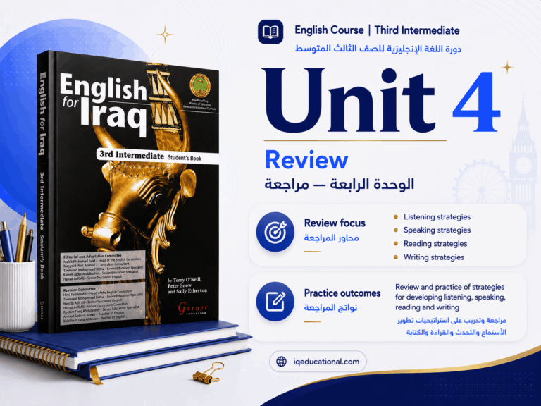 انكليزي ثالث متوسط يونت 4